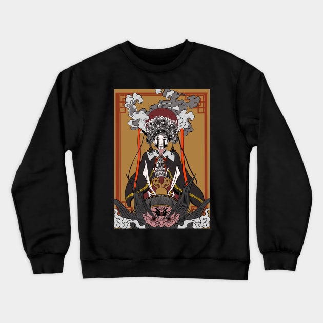 Chinese Opera Crewneck Sweatshirt by llllleed